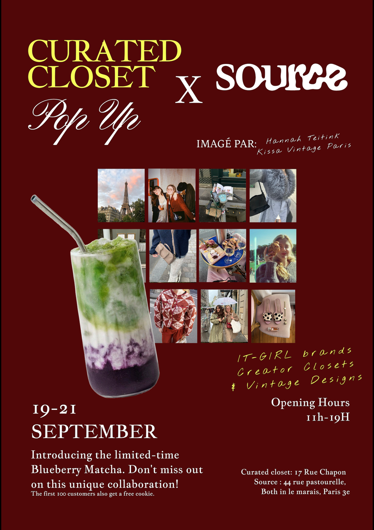 Pop-up Source x Kissa Vintage : mode & matcha myrtille exclusif