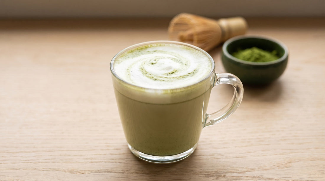 Matcha latte maison prepare a la maison